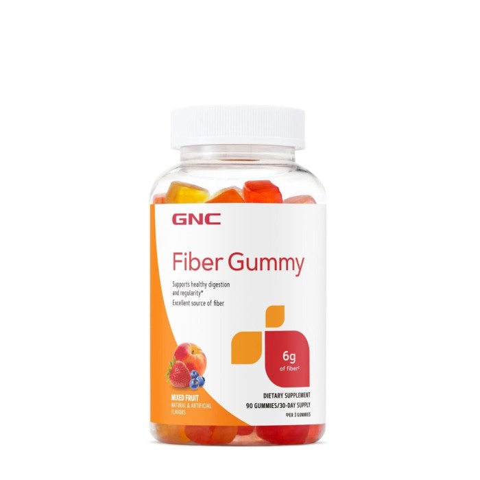 Gnc Fiber Gummy, Jeleuri Cu Fibre Cu Aroma De Fructe Asortate, 90 Jeleuri Gnc Fiber Gummy, Jeleuri Cu Fibre Cu Aroma De Fructe Asortate, 90 Jeleuri