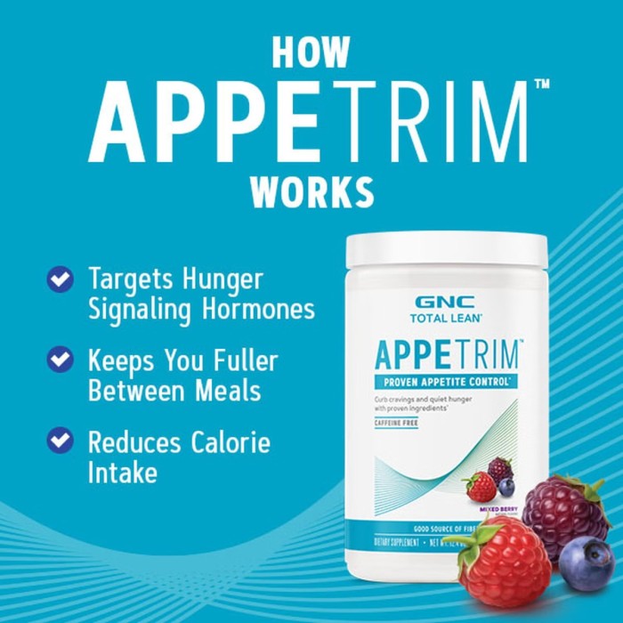 Gnc Total Lean Appetrim Proven Appetite Control, Formula Avansata Pentru Controlul Apetitului, Cu Aroma De Fructe De Padure, 351 G Gnc Total Lean Appetrim Proven Appetite Control, Formula Avansata Pentru Controlul Apetitului, Cu Aroma De Fructe De Padure, 351 G