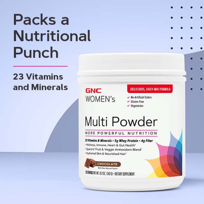 Gnc Women’s Multi Powder, Pudra Cu Multivitamine, Proteina Si Verdeturi Pentru Femei Cu Aroma De Vanilie, 485 G Gnc Women’s Multi Powder, Pudra Cu Multivitamine, Proteina Si Verdeturi Pentru Femei Cu Aroma De Vanilie, 485 G