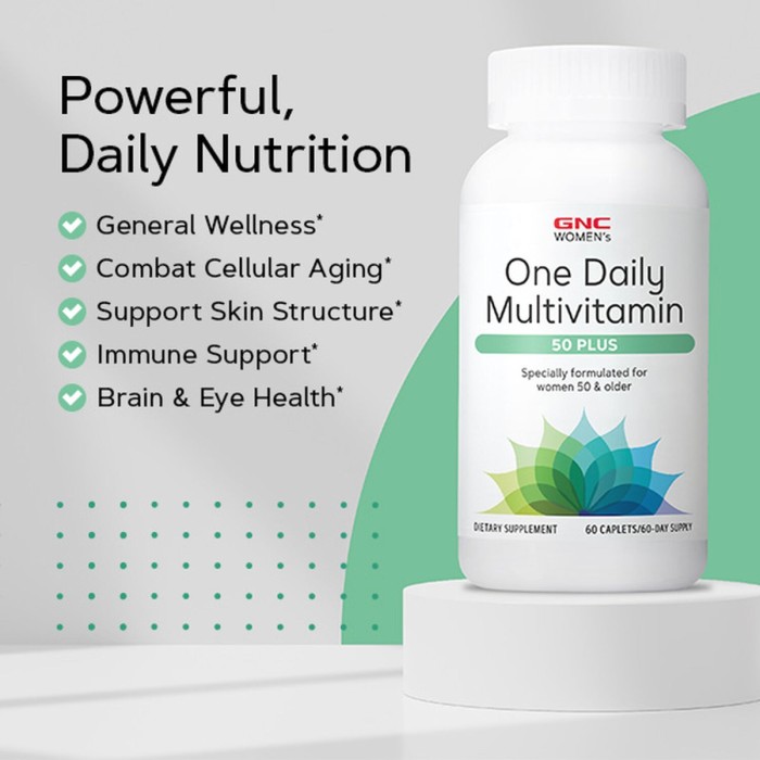 Gnc Women’s One Daily Multivitamin 50 Plus, Complex De Multivitamine Pentru Femei 50 Plus, 60 Tb Gnc Women’s One Daily Multivitamin 50 Plus, Complex De Multivitamine Pentru Femei 50 Plus, 60 Tb