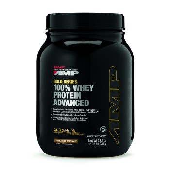 Gnc Amp Gold Series 100% Whey Protein Advanced, Proteina Din Zer, Cu Aroma De Ciocolata, 930 G