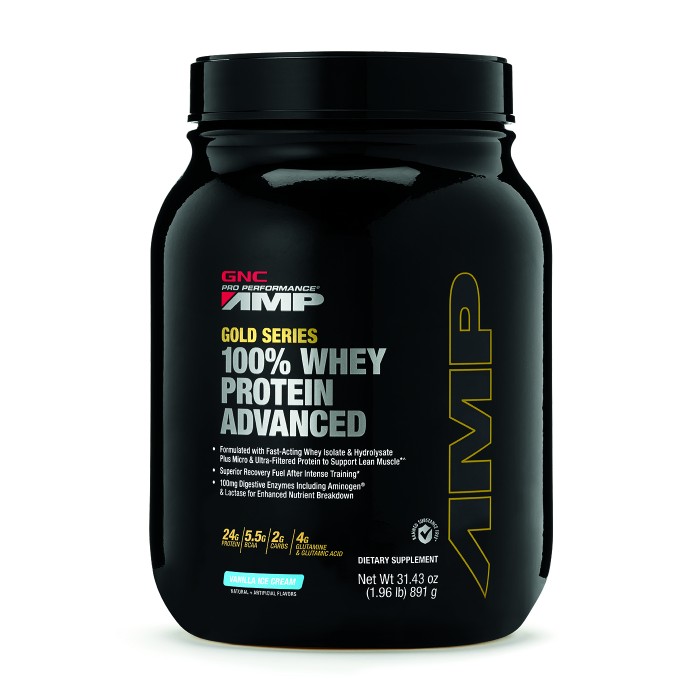 Gnc Amp Gold Series 100% Whey Protein Advanced, Proteina Din Zer, Cu Aroma De Vanilie, 891 G Gnc Amp Gold Series 100% Whey Protein Advanced, Proteina Din Zer, Cu Aroma De Vanilie, 891 G