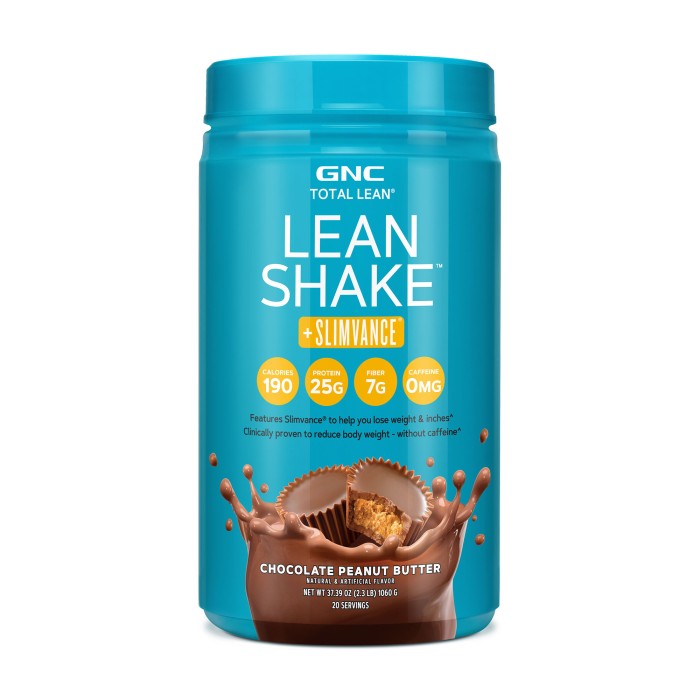Gnc Total Lean Lean Shake + Slimvance, Shake Proteic Cu Slimvance, Cu Aroma De Ciocolata Si Unt De Arahide, 1060 G Gnc Total Lean Lean Shake + Slimvance, Shake Proteic Cu Slimvance, Cu Aroma De Ciocolata Si Unt De Arahide, 1060 G