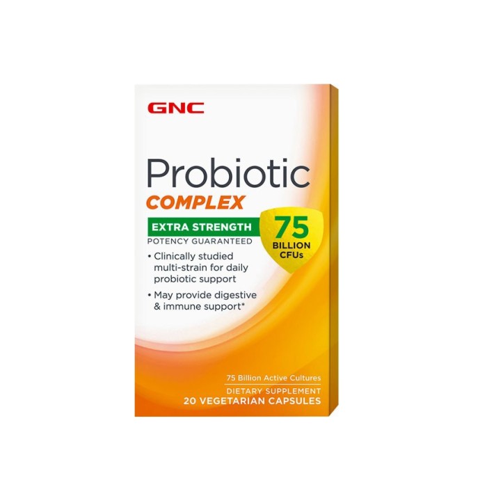 Gnc Probiotic Complex Extra Strength 75 Billion Cfus, Probiotic Lab4 Studiat Clinic, 75 Miliarde Ufc Culturi Vii, 20 Cps Gnc Probiotic Complex Extra Strength 75 Billion Cfus, Probiotic Lab4 Studiat Clinic, 75 Miliarde Ufc Culturi Vii, 20 Cps