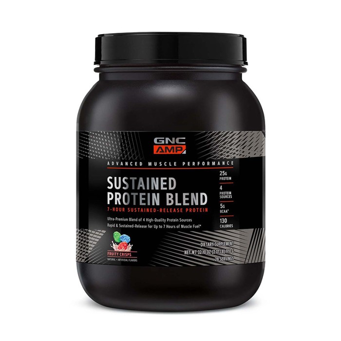 AMP Sustained Protein Blend Amestec proteic cu aroma de cereale fructate (910 grame), GNC de la Biom.ro. Online e mai simplu AMP Sustained Protein Blend Amestec proteic cu aroma de cereale fructate (910 grame), GNC de la Biom.ro. Online e mai simplu