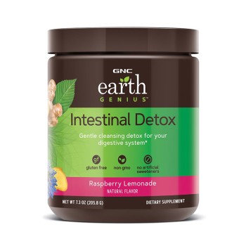 Detoxifiere intestinala cu aroma de limonada cu zmeura (205.8 grame), GNC Earth Genius