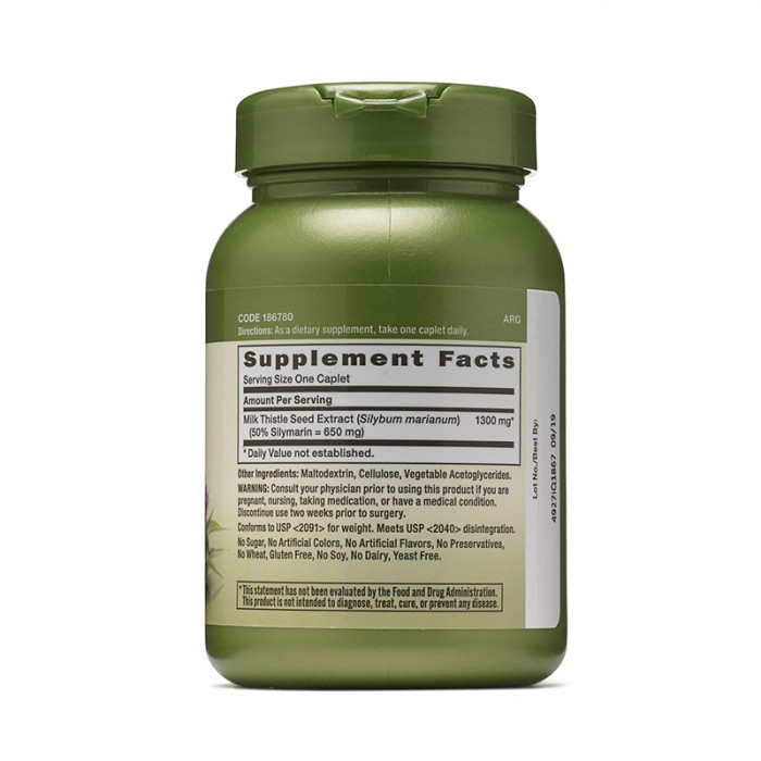Extract standardizat de silimarina 1300 mg (60 capsule), GNC Herbal Plus de la Biom.ro. Online e mai simplu Extract standardizat de silimarina 1300 mg (60 capsule), GNC Herbal Plus de la Biom.ro. Online e mai simplu