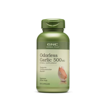 Gnc Herbal Plus Odorless Garlic, Usturoi Inodor, 500 Mg, 100 Cps