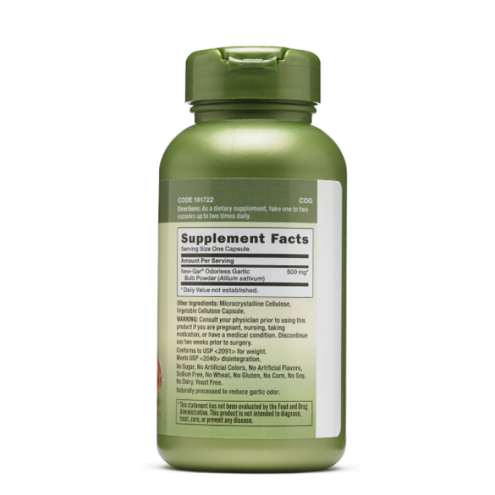 Gnc Herbal Plus Odorless Garlic, Usturoi Inodor, 500 Mg, 100 Cps Gnc Herbal Plus Odorless Garlic, Usturoi Inodor, 500 Mg, 100 Cps