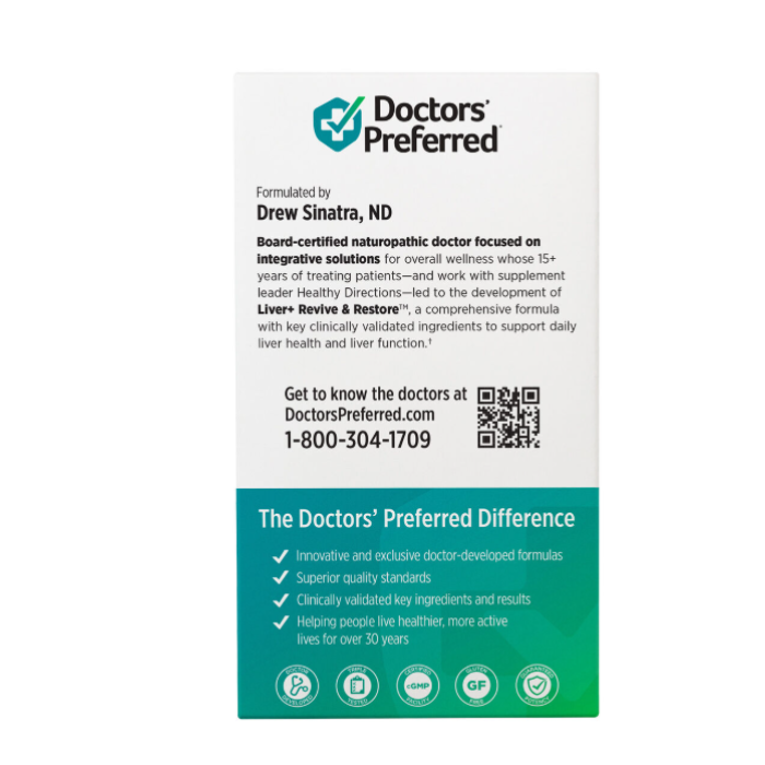 Doctors' Preferred Liver Plus Revive And Restore, Formula Avansata Pentru Detoxifierea Si Regenerarea Ficatului, 60 Cps Doctors' Preferred Liver Plus Revive And Restore, Formula Avansata Pentru Detoxifierea Si Regenerarea Ficatului, 60 Cps