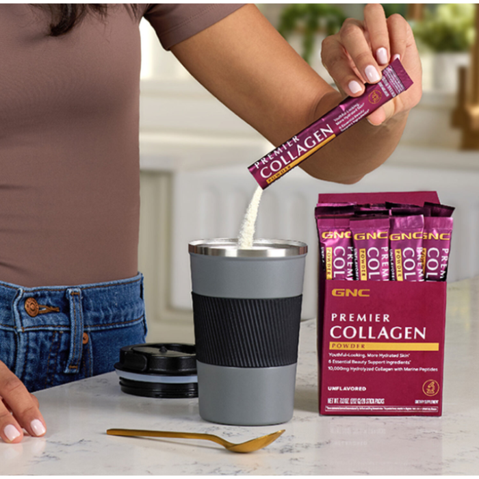Gnc Premier Collagen Powder, Formula Premium De Peptide De Colagen Hidrolizat Fara Aroma, 20 X 10.1 G Gnc Premier Collagen Powder, Formula Premium De Peptide De Colagen Hidrolizat Fara Aroma, 20 X 10.1 G