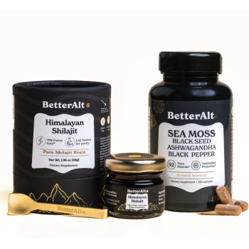 Better Alt Shilajit Sea Moss, Formula De Shilajit Cu Alge Marine, Ashwagandha Si Tongkat Ali, 120 Cps