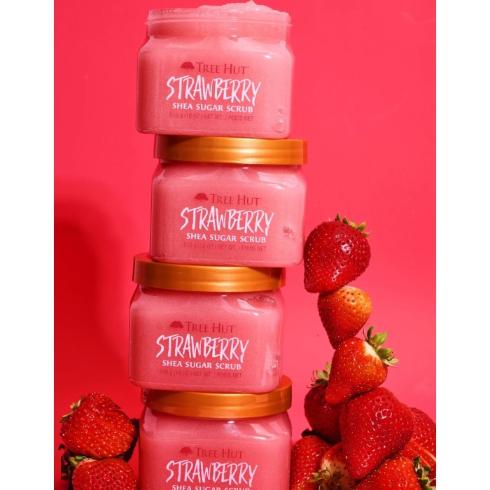 Tree Hut Sugar Scrub Strawberry, 510 G Tree Hut Sugar Scrub Strawberry, 510 G