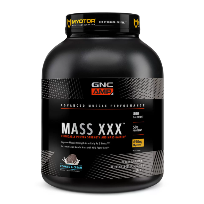 Gnc Amp Mass Xxx, Gainer Proteic, Cu Aroma De Biscuiti Si Frisca, 2769 G Gnc Amp Mass Xxx, Gainer Proteic, Cu Aroma De Biscuiti Si Frisca, 2769 G