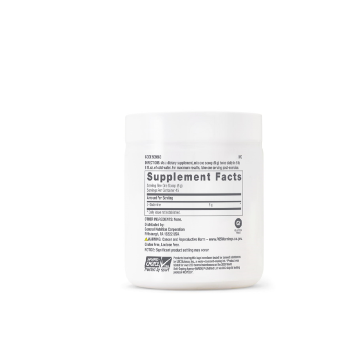 Gnc Pro Performance Micronized L-glutamine 5000 Mg, L-glutamina Micronizata Pudra Fara Aroma, 225 G Gnc Pro Performance Micronized L-glutamine 5000 Mg, L-glutamina Micronizata Pudra Fara Aroma, 225 G