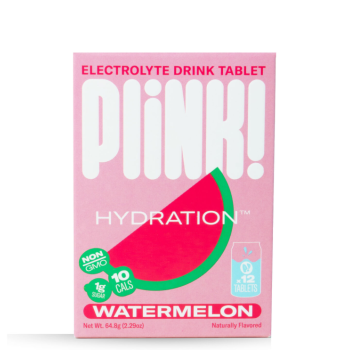 Plink! Electrolyte Drink Tablets Watermelon Flavor, Electroliti Cu Aroma De Pepene, 12 Tb
