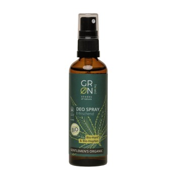 Deo spray energizant Bio Organic Gentlemens cu canepa si hamei (75ml), GRN Shades of Nature