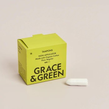Tampoane din bumbac organic 100% Normal (18 buc), Grace and Green
