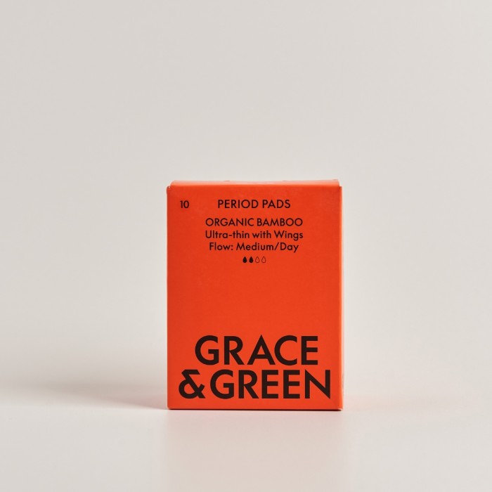 Absorbante din bambus organic pentru zi (10 buc), Grace and Green de la Biom.ro. Online e mai simplu