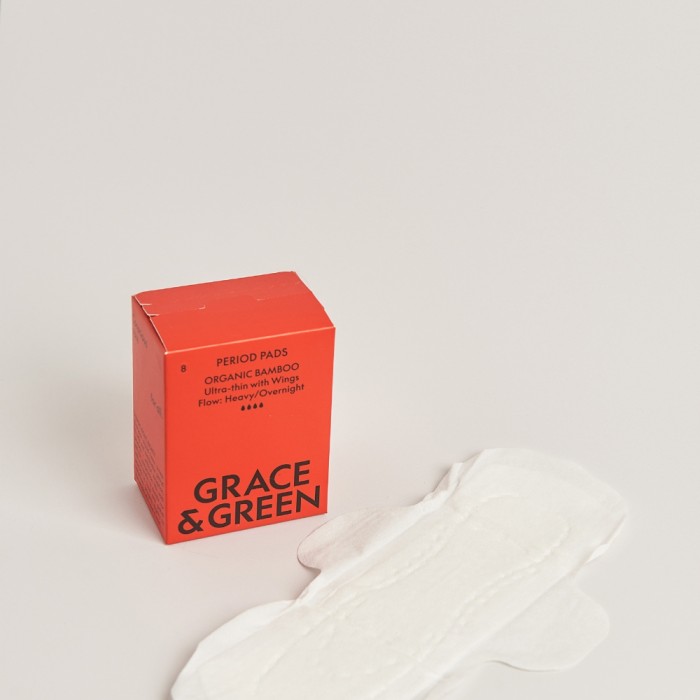 Absorbante din bambus organic pentru noapte (8 buc), Grace and Green de la Biom.ro. Online e mai simplu