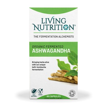 Organic Fermented Ashwagandha 600 mg Full Spectrum (60 capsule), Living Nutrition Organic Fermented Ashwagandha 600 mg Full Spectrum (60 capsule), Living Nutrition