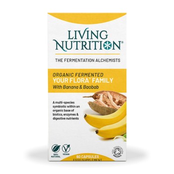 Your Flora Family 700 mg probiotice fermentate pentru intreaga familie (60 capsule), Living Nutrition Your Flora Family 700 mg probiotice fermentate pentru intreaga familie (60 capsule), Living Nutrition