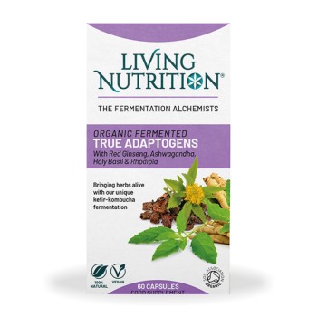 Organic fermented True Adaptogens cu ginseng, ashwagandha, holy basil si rhodiola 560 mg (60 capsule), Living Nutrition Organic fermented True Adaptogens cu ginseng, ashwagandha, holy basil si rhodiola 560 mg (60 capsule), Living Nutrition