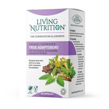 Organic fermented True Adaptogens cu ginseng, ashwagandha, holy basil si rhodiola 560 mg (60 capsule), Living Nutrition Organic fermented True Adaptogens cu ginseng, ashwagandha, holy basil si rhodiola 560 mg (60 capsule), Living Nutrition
