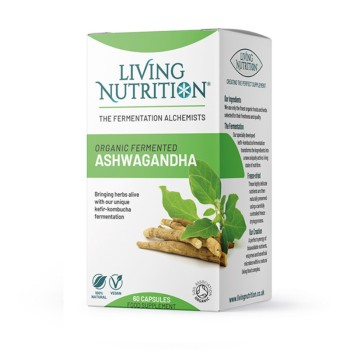 Organic Fermented Ashwagandha 600 mg Full Spectrum (60 capsule), Living Nutrition Organic Fermented Ashwagandha 600 mg Full Spectrum (60 capsule), Living Nutrition