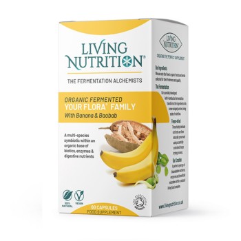 Your Flora Family 700 mg probiotice fermentate pentru intreaga familie (60 capsule), Living Nutrition Your Flora Family 700 mg probiotice fermentate pentru intreaga familie (60 capsule), Living Nutrition