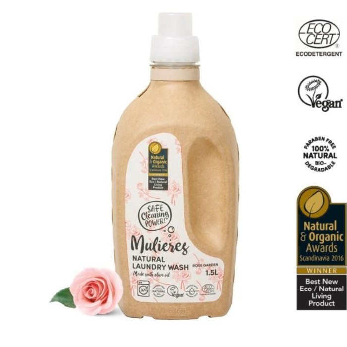 Detergent pentru rufe cu 99% ingrediente naturale Rose Garden (1.5L), Mulieres de la Biom.ro. Online e mai simplu