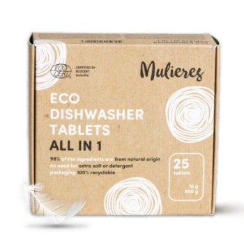 Tablete ecologice pentru masina de spalat vase (25 buc), Mulieres Tablete ecologice pentru masina de spalat vase (25 buc), Mulieres