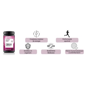 Organic Cordyceps Beetroot Latte Pure Grade Extract 130 grame (20 portii), MushroomsForLife