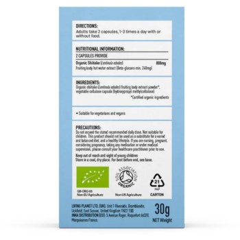 Organic Shiitake 800 mg Full Spectrum (60 capsule), MushroomsForLife Organic Shiitake 800 mg Full Spectrum (60 capsule), MushroomsForLife