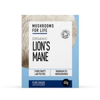 Organic Lions Mane 1000 mg Pure Grade Extract Powder (60grame), MushroomsForLife Organic Lions Mane 1000 mg Pure Grade Extract Powder (60grame), MushroomsForLife