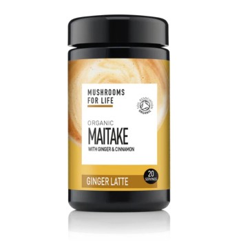 Organic Maitake Ginger Latte 1000 mg Pure Grade Extract 110 grame (20 portii), MushroomsForLife