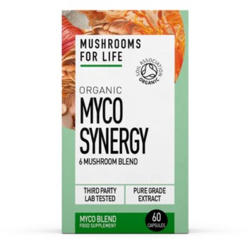 Organic Myco Synergy 6 ciuperci 800 mg Pure Grade Extracts (60 capsule), MushroomsForLife