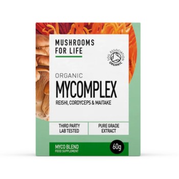Organic Mycomplex Reishi, Cordyceps si Maitake 1000 mg (60 grame), MushroomsForLife