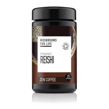 Organic Reishi Zen Coffee 1000 mg Pure Grade Extract 80 grame (25 portii), MushroomsForLife