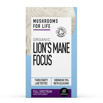 Organic Lions Mane Focus 1000 mg Full Spectrum (60 capsule), MushroomsForLife Organic Lions Mane Focus 1000 mg Full Spectrum (60 capsule), MushroomsForLife