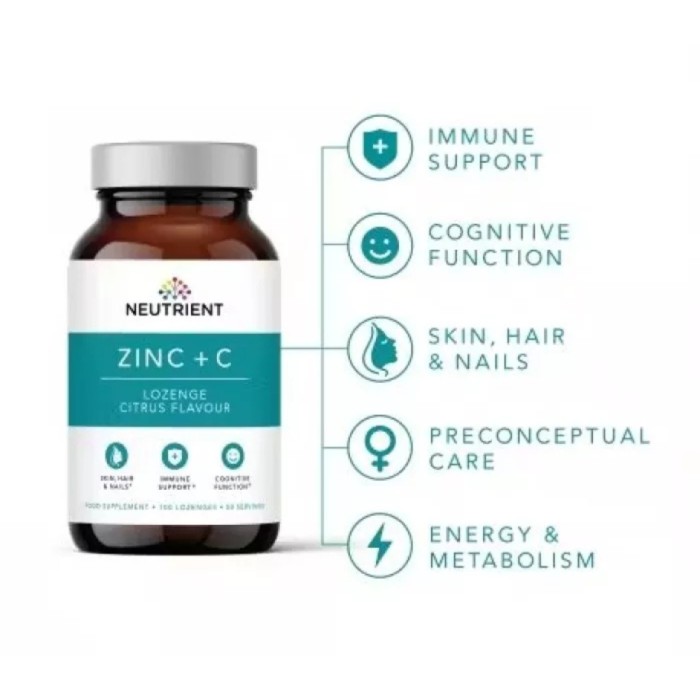 Zinc + Vitamina C (60 comprimate masticabile), Neutrient Zinc + Vitamina C (60 comprimate masticabile), Neutrient