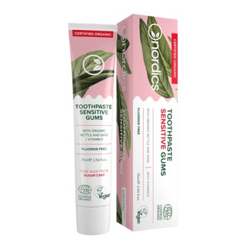 Pasta de dinti Sensitive cu urzica si salvie bio (75 ml), Nordics Pasta de dinti Sensitive cu urzica si salvie bio (75 ml), Nordics