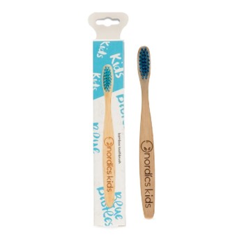 Periuta de dinti din bambus pentru copii, albastra, Nordics Periuta de dinti din bambus pentru copii, albastra, Nordics