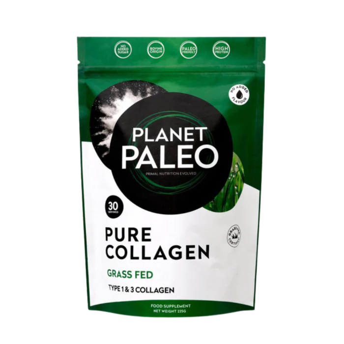 Colagen hidrolizat bovin peptide tip 1 si 3 Pur 225 gr (30 portii), Planet Paleo de la Biom.ro. Online e mai simplu Colagen hidrolizat bovin peptide tip 1 si 3 Pur 225 gr (30 portii), Planet Paleo de la Biom.ro. Online e mai simplu