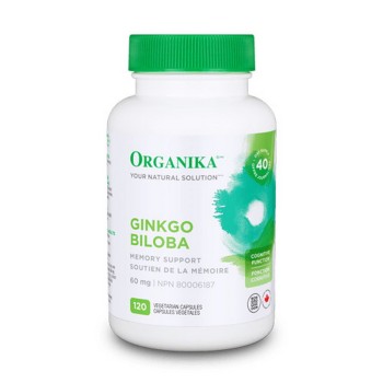 Ginkgo Biloba 60 mg (120 capsule), Organika Canada Ginkgo Biloba 60 mg (120 capsule), Organika Canada