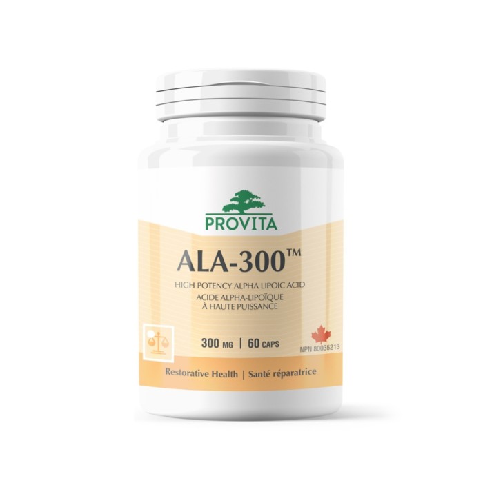 ALA-300 Acid Alfa Lipoic Standardizat Forte 300 mg (60 capsule), Provita Nutrition de la Biom.ro. Online e mai simplu