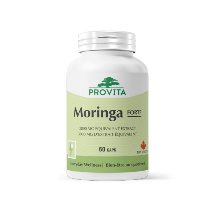 Moringa Forte 3000 mg (60 capsule), Provita Nutrition de la Biom.ro. Online e mai simplu