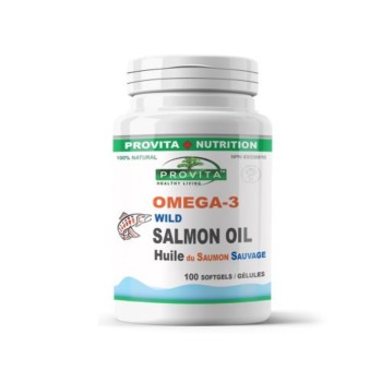 Omega-3 Ulei de somon salbatic de Pacific 1000 mg (100 capsule), Provita Nutrition