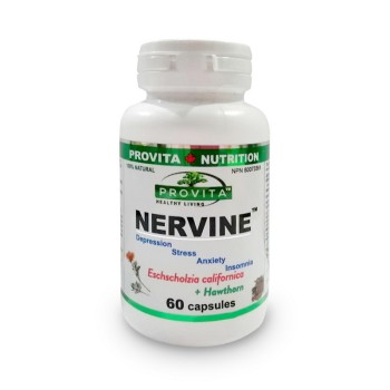 Nervine pentru stres, insomnie, anxietate (60 capsule), Provita Nutrition Nervine pentru stres, insomnie, anxietate (60 capsule), Provita Nutrition