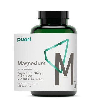 Puori M3 Complex de Magneziu Vegan (120 capsule), Puori